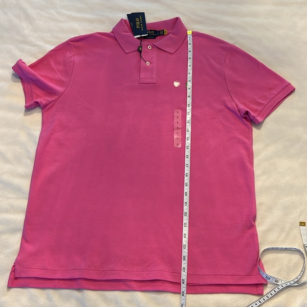 🎉Host Pick🎉Polo Ralph Lauren Men’s Hot Pink Custom Slim Fit Short Sleeve Large - Picture 6 of 10